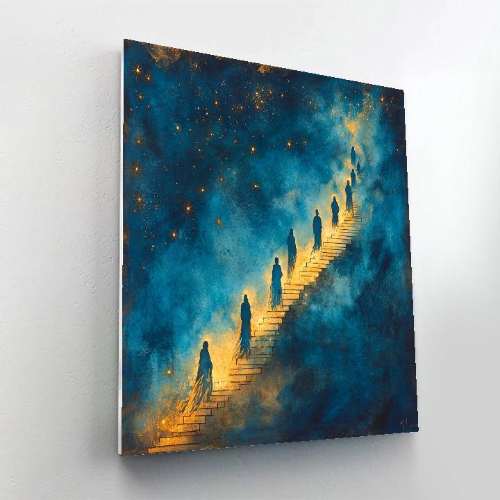 William Blake Inspired Astral Ladder Paint by numbers art