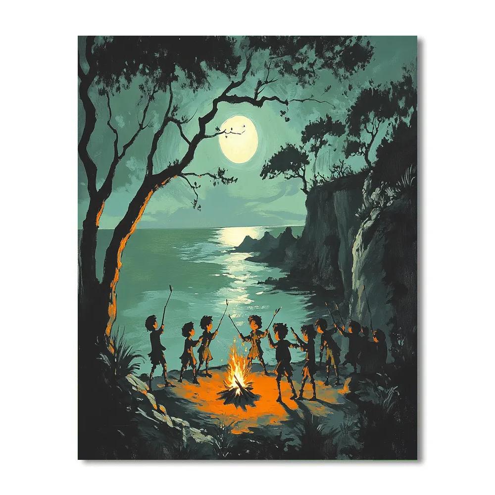Lost Boys Campfire Song Disney paint by color