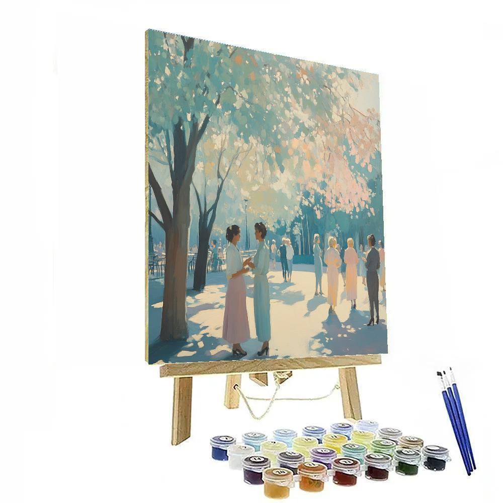 Antoine Watteau Inspired Masked Garden Soiree paint by numbers