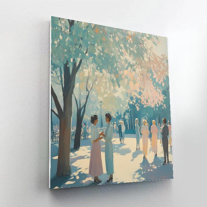 Antoine Watteau Inspired Masked Garden Soiree paint by numbers