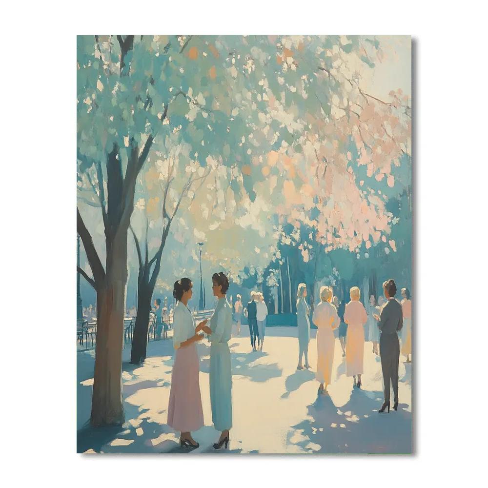 Antoine Watteau Inspired Masked Garden Soiree paint by numbers