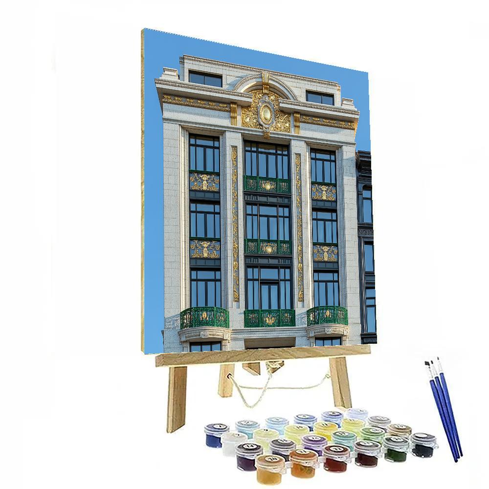 Otto Wagner Inspired Sunlit Transit Hall painting number kit