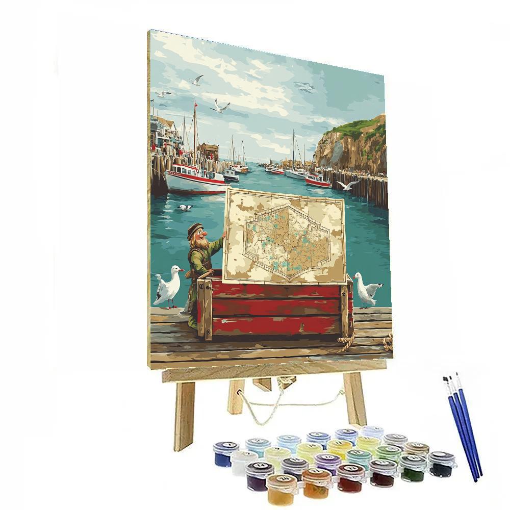 Smee Map Reading Harbor Disney Numbered painting kits