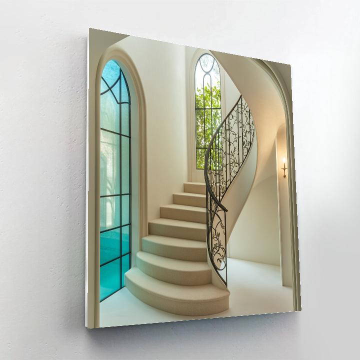 Victor Horta Inspired Floral Staircase Painting by numbers kit