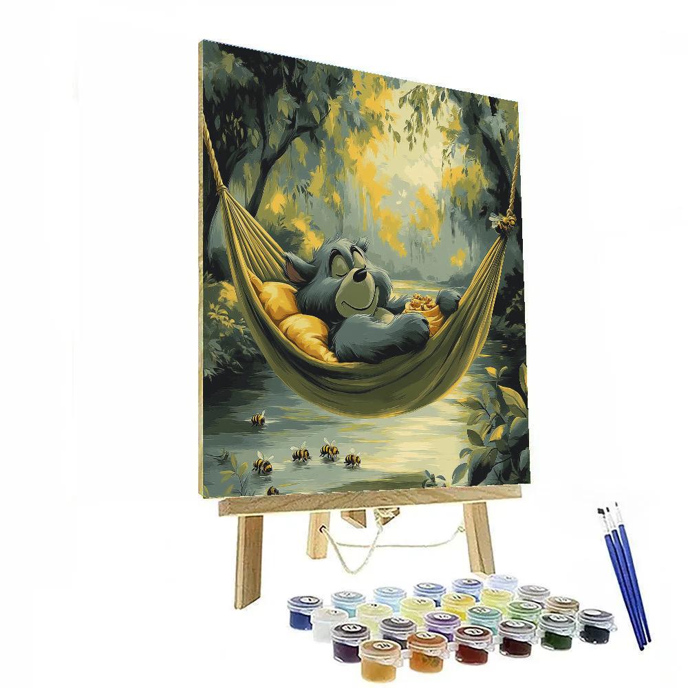 Baloo Lazy River Nap Disney Numbered painting kits