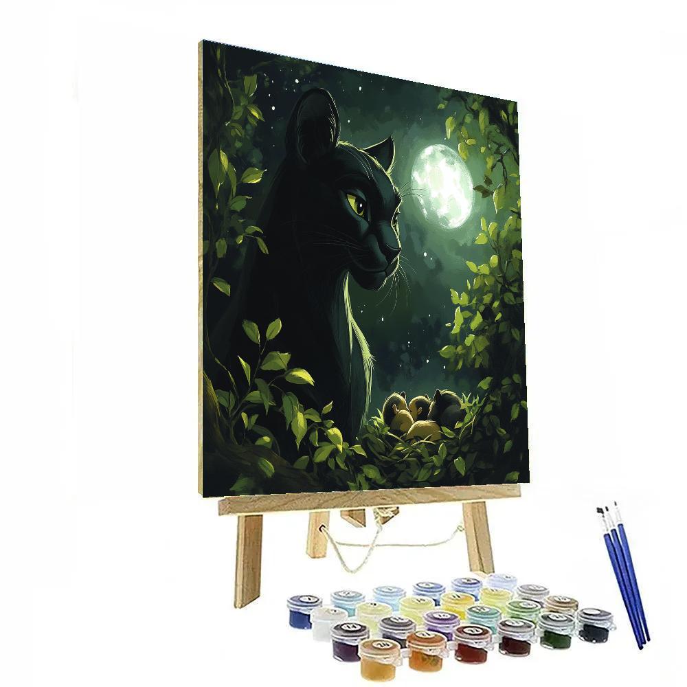 Bagheera Quiet Night Watch Disney Painting by numbers kit