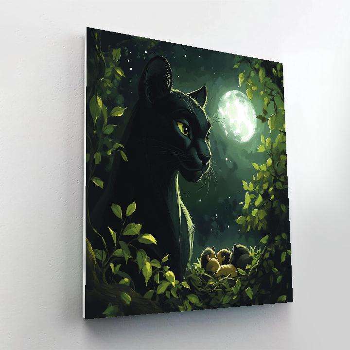 Bagheera Quiet Night Watch Disney Painting by numbers kit