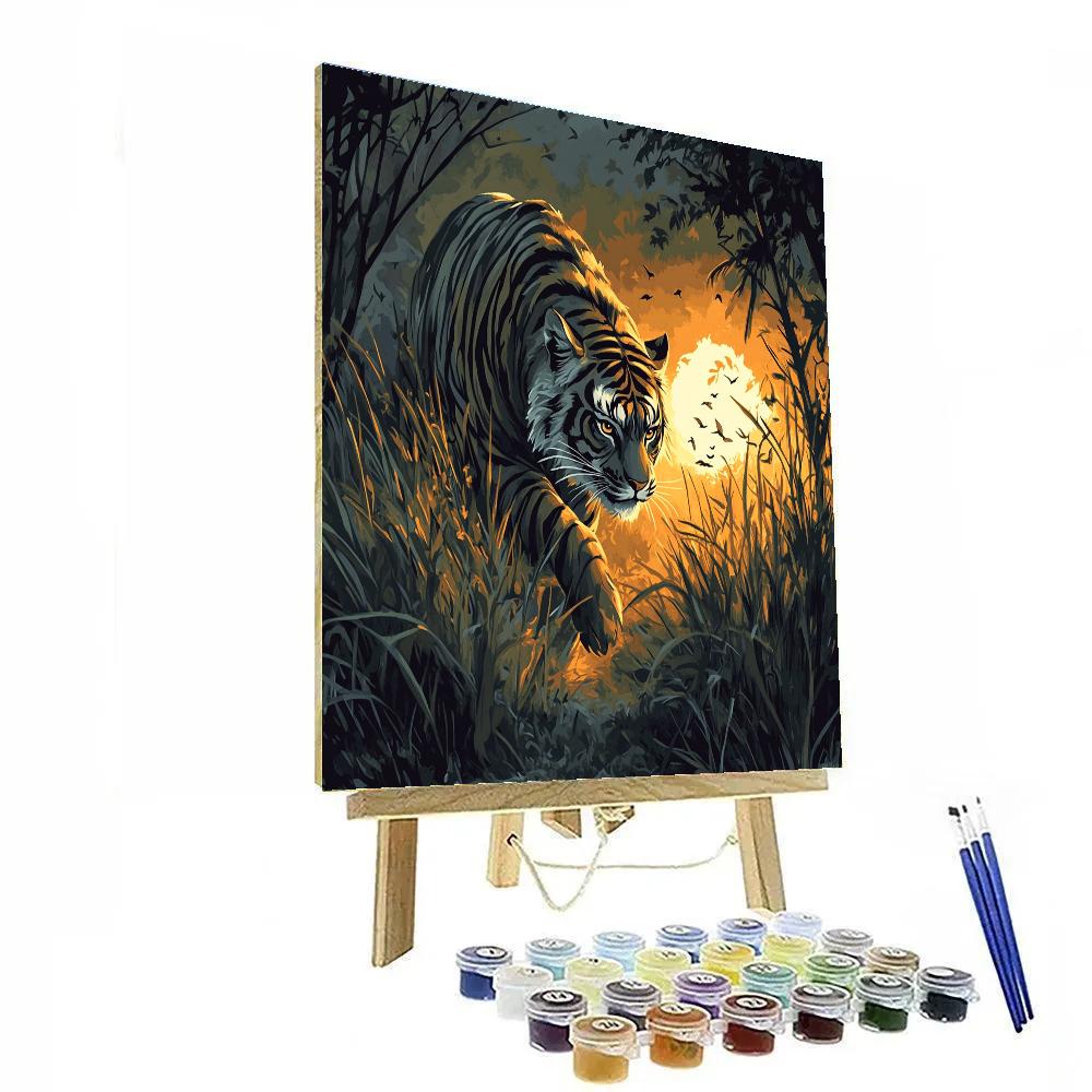 Shere Khan Shadow Stroll Disney Number painting