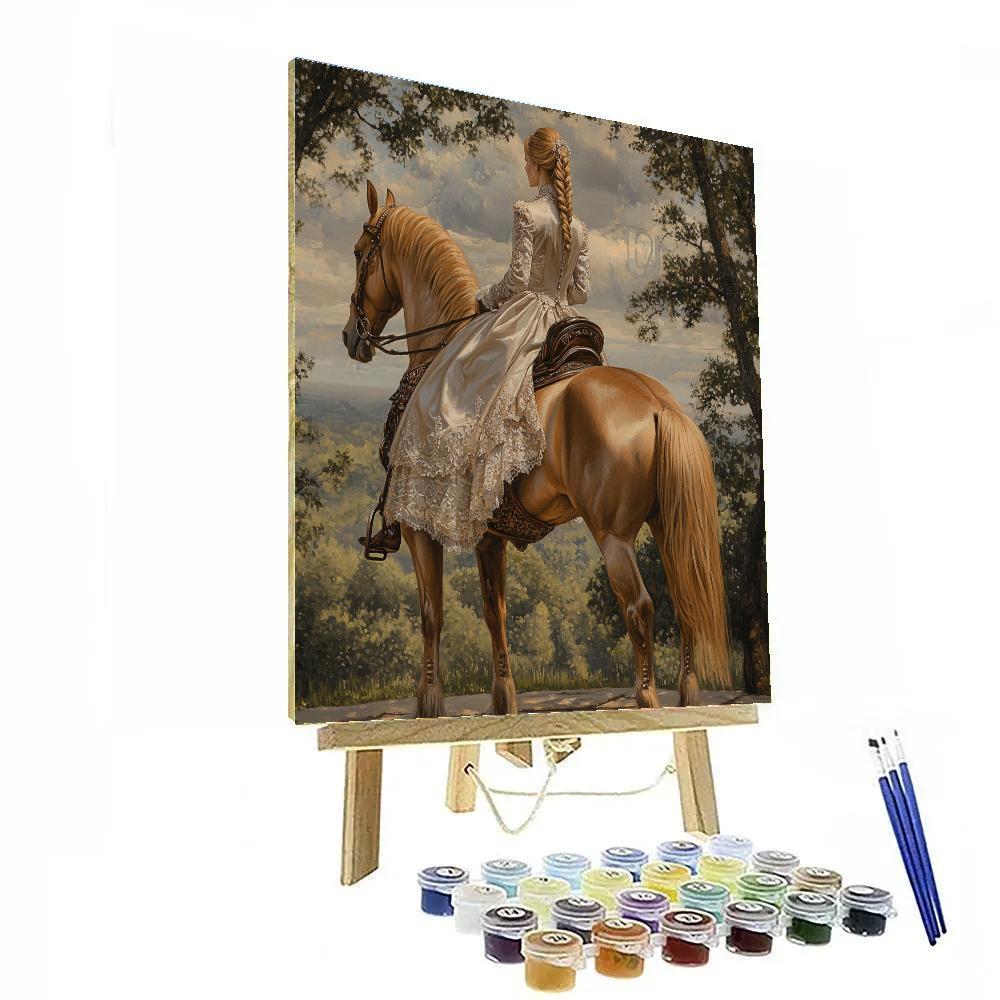 Anthony Van Dyck Inspired Noble Equestrian Portrait paint by color