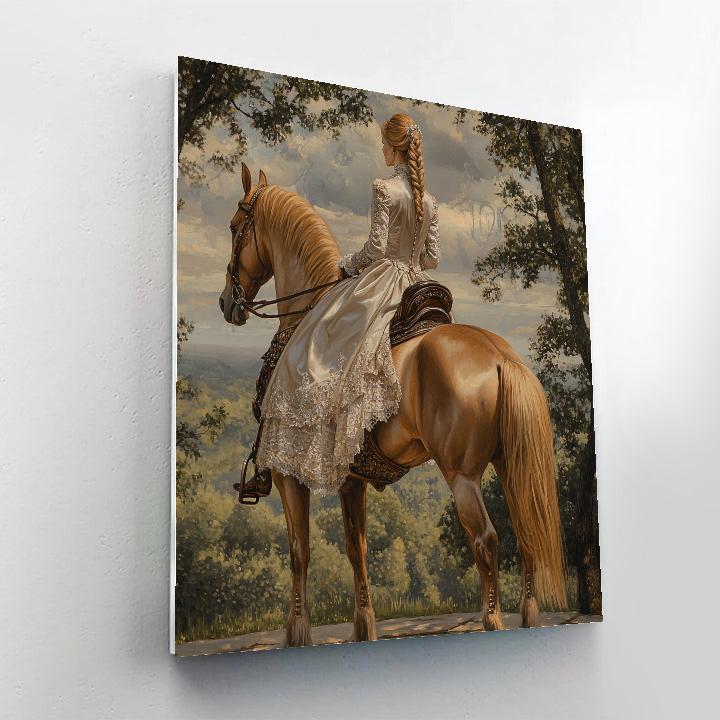 Anthony Van Dyck Inspired Noble Equestrian Portrait paint by color