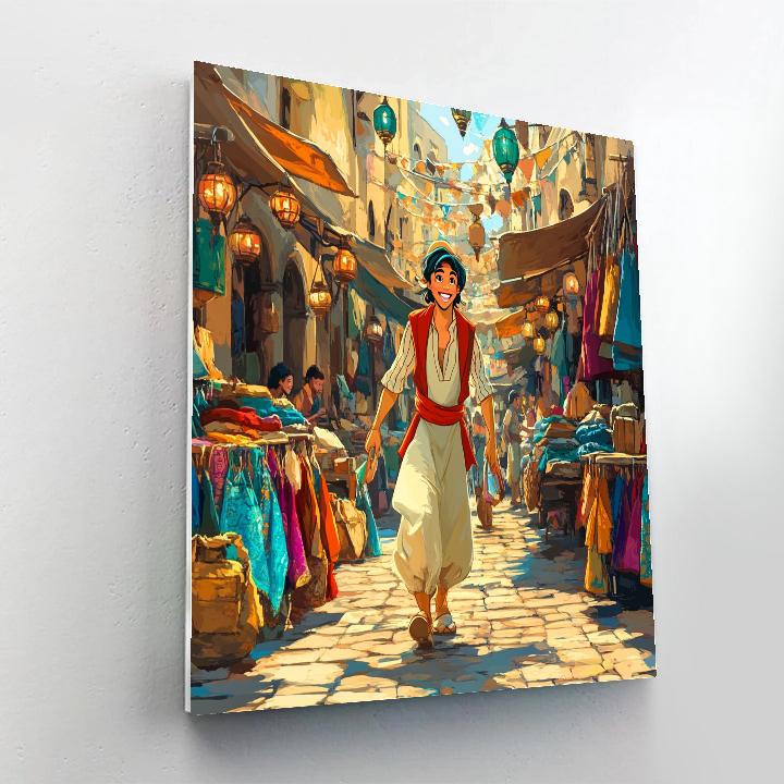 Aladdin Marketplace Adventure Disney painting number kit