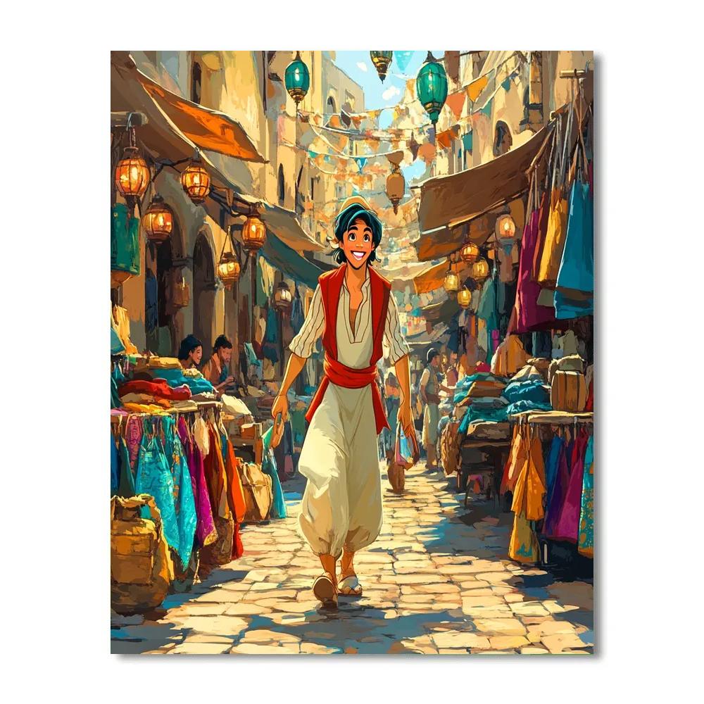 Aladdin Marketplace Adventure Disney painting number kit