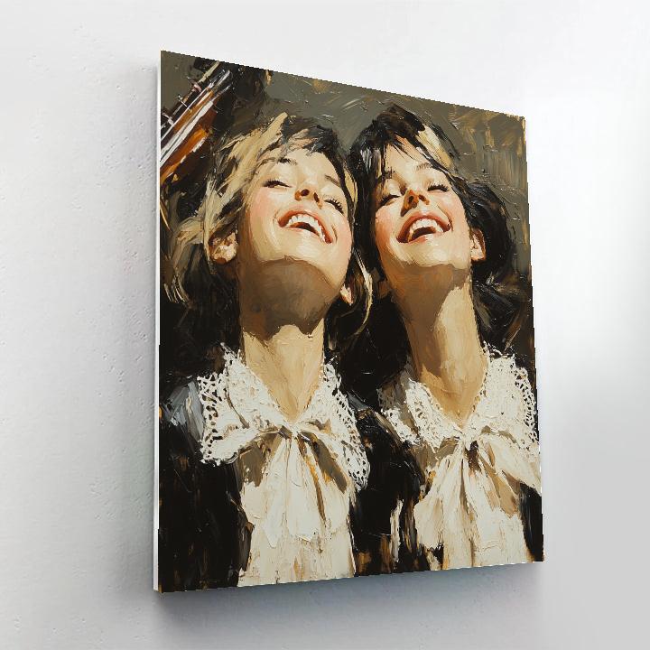 Frans Hals Inspired Laughing Musicians paint by numbers