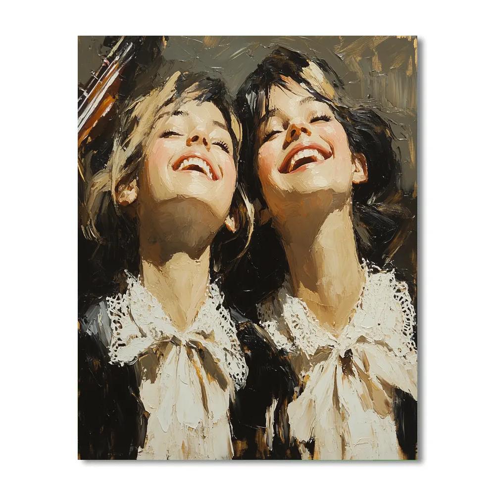 Frans Hals Inspired Laughing Musicians paint by numbers