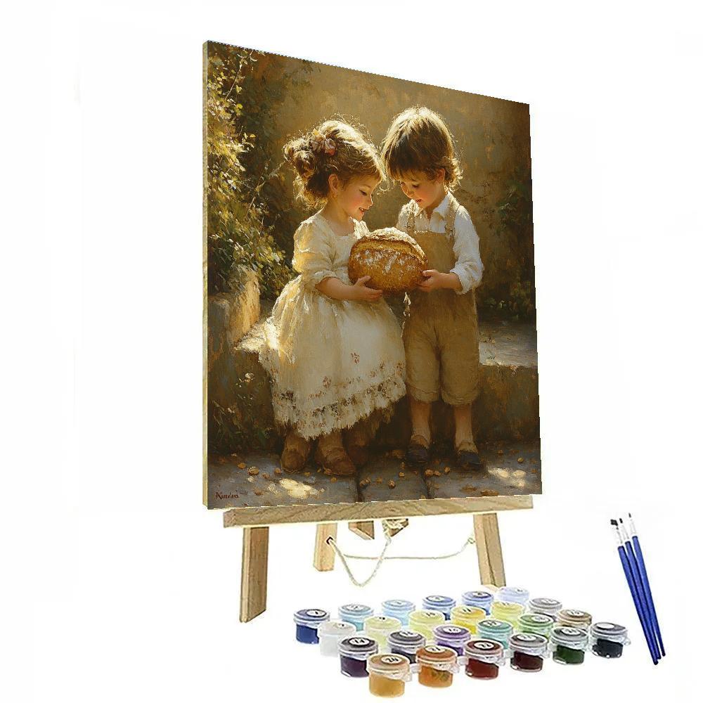 Bartolome Esteban Murillo Inspired Street Children With Bread Painting by numbers kit