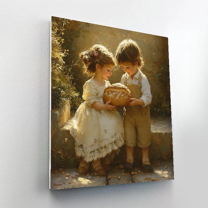 Bartolome Esteban Murillo Inspired Street Children With Bread Painting by numbers kit