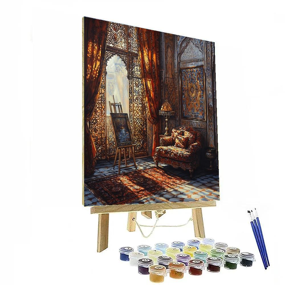 Mariano Fortuny Inspired Velvet Studio Scene Paint by numbers art