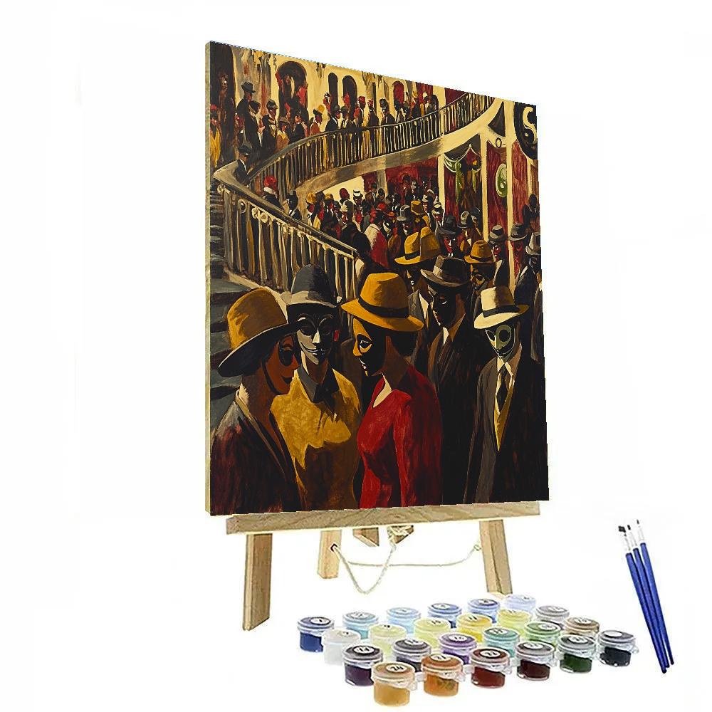 William Hogarth Inspired Carnival Masquerade Paint by numbers art