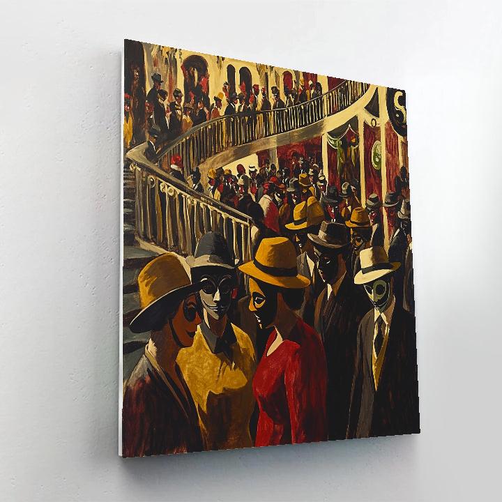 William Hogarth Inspired Carnival Masquerade Paint by numbers art