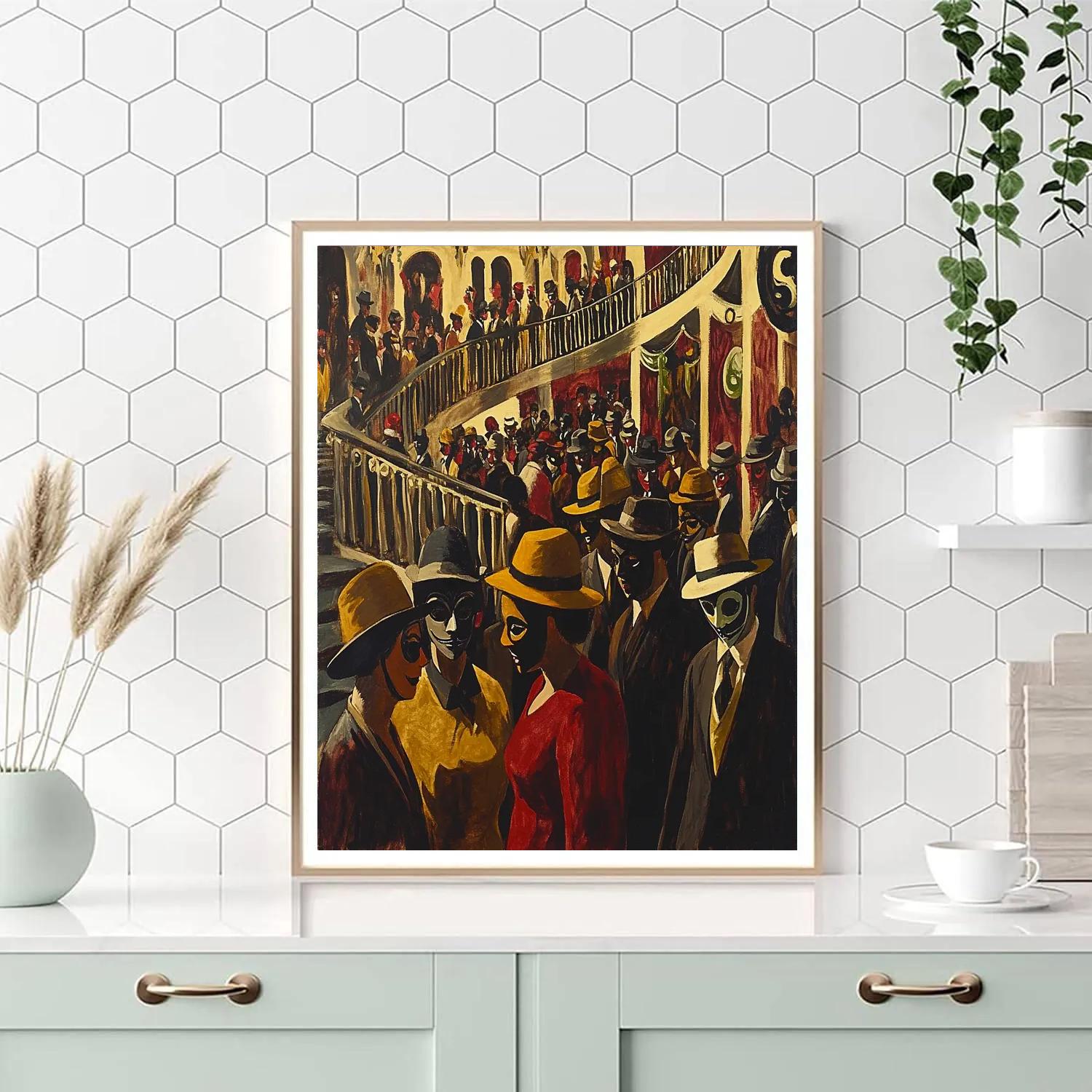 William Hogarth Inspired Carnival Masquerade Paint by numbers art