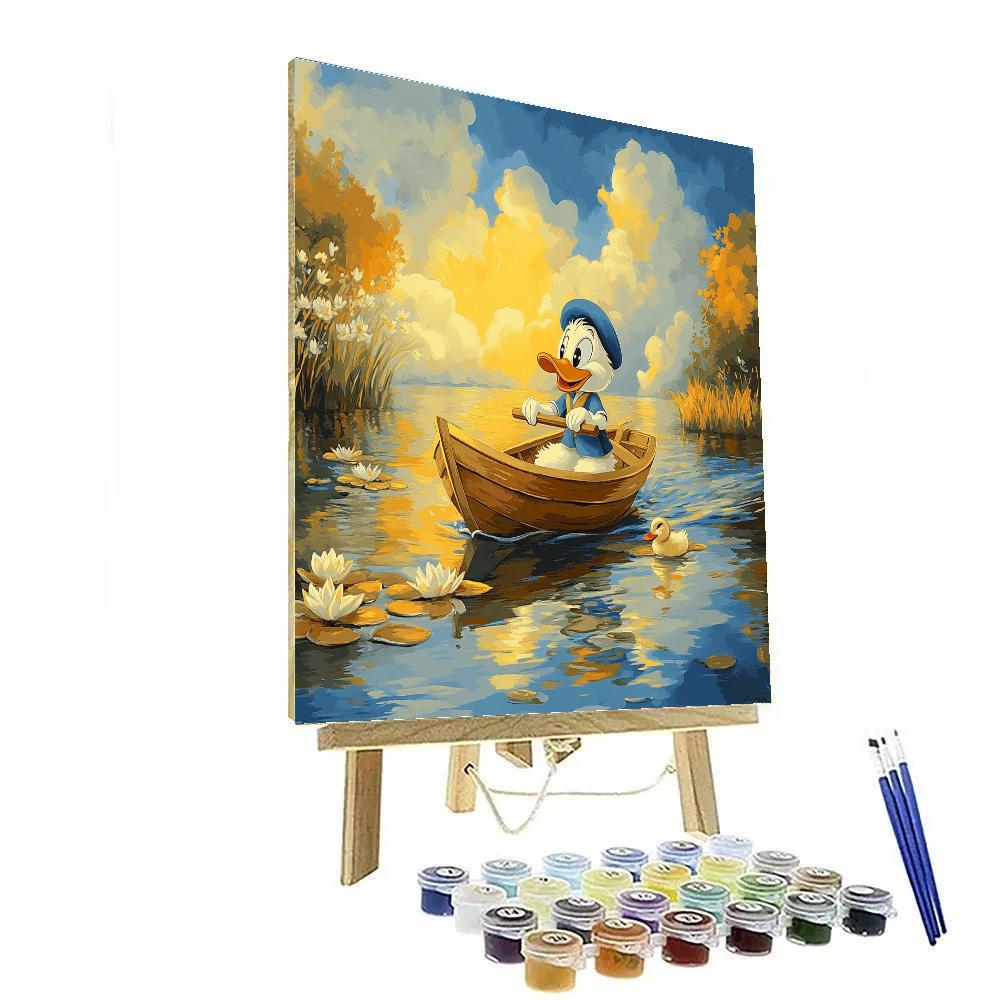 Donald Duck Boat Row Disney Paint by numbers kits
