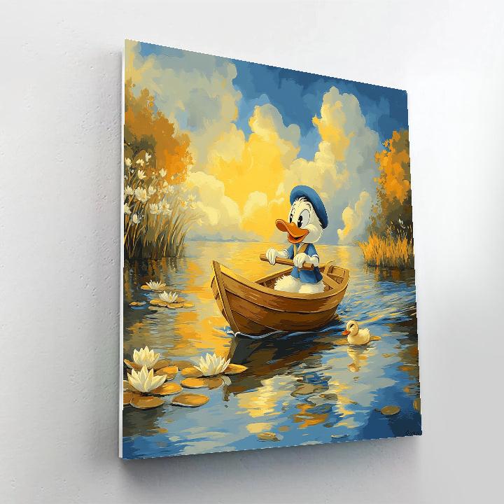 Donald Duck Boat Row Disney Paint by numbers kits