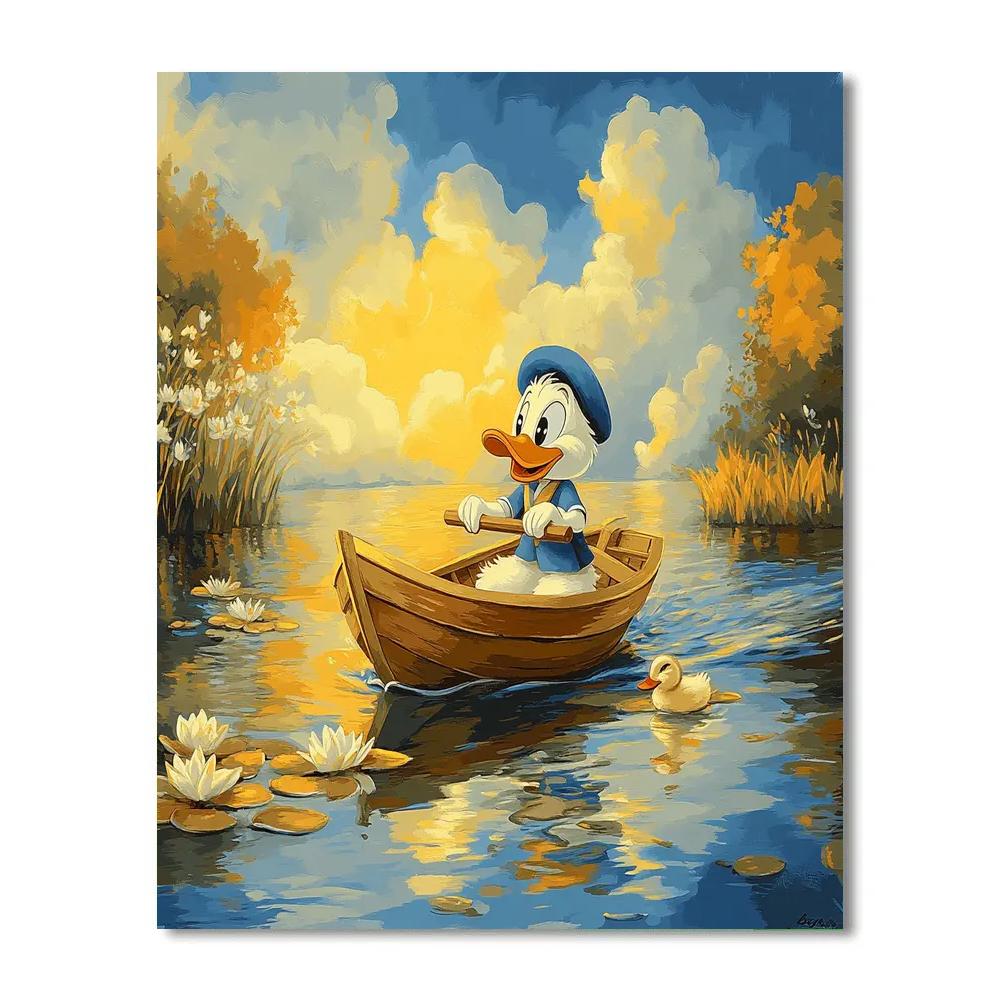 Donald Duck Boat Row Disney Paint by numbers kits
