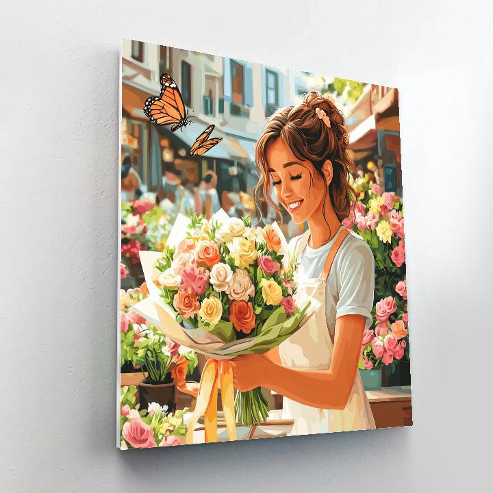 Daisy Flower Stall Delight Disney paint by color