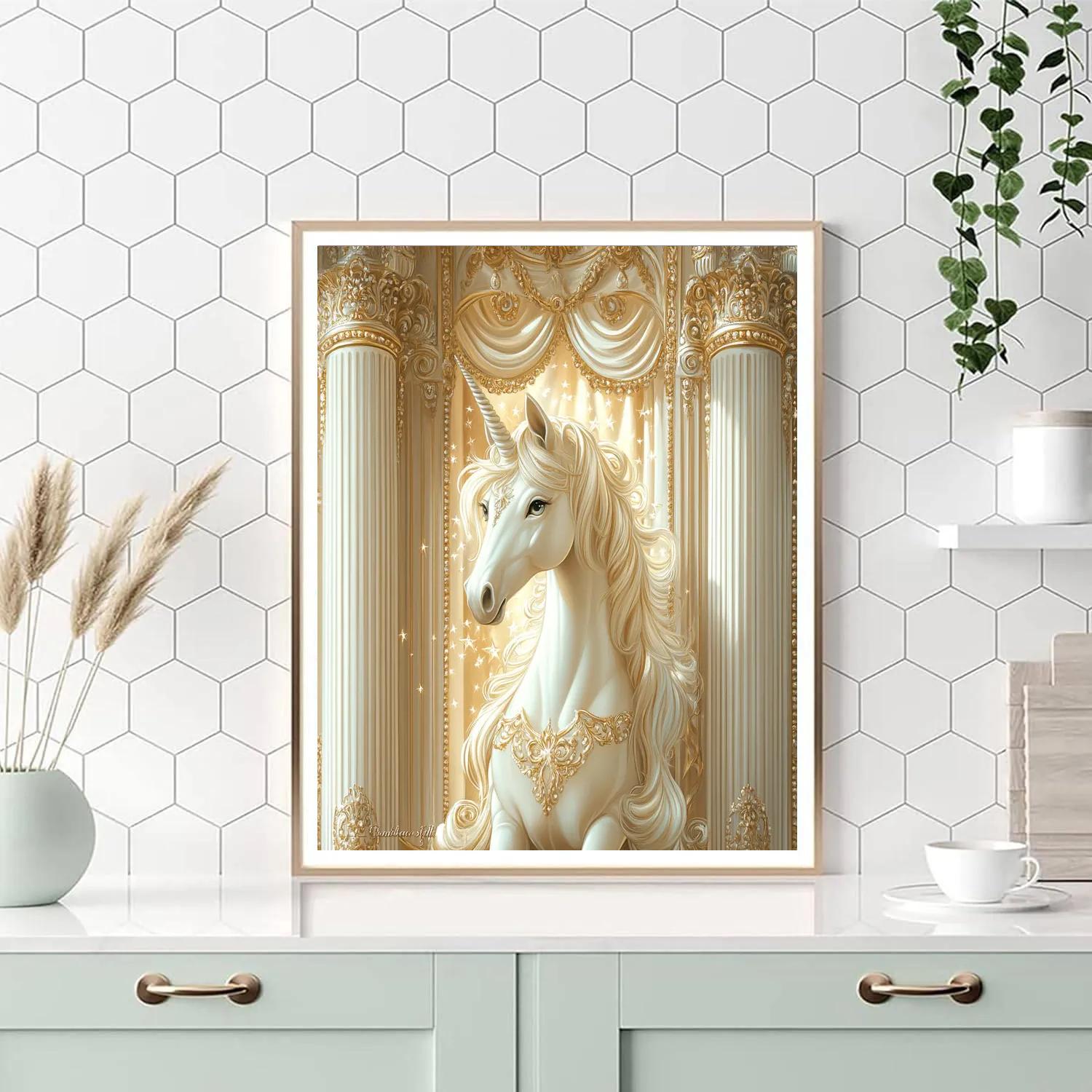 Gustave Moreau Inspired Mythic Unicorn Vision Paint by numbers kits