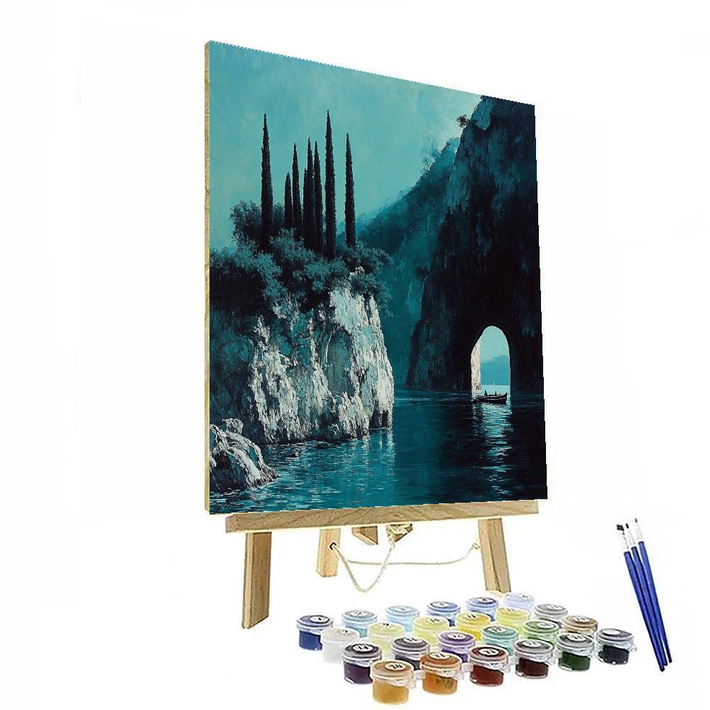 Arnold Bocklin Inspired Isle Of The Ocean Spirits paint by color