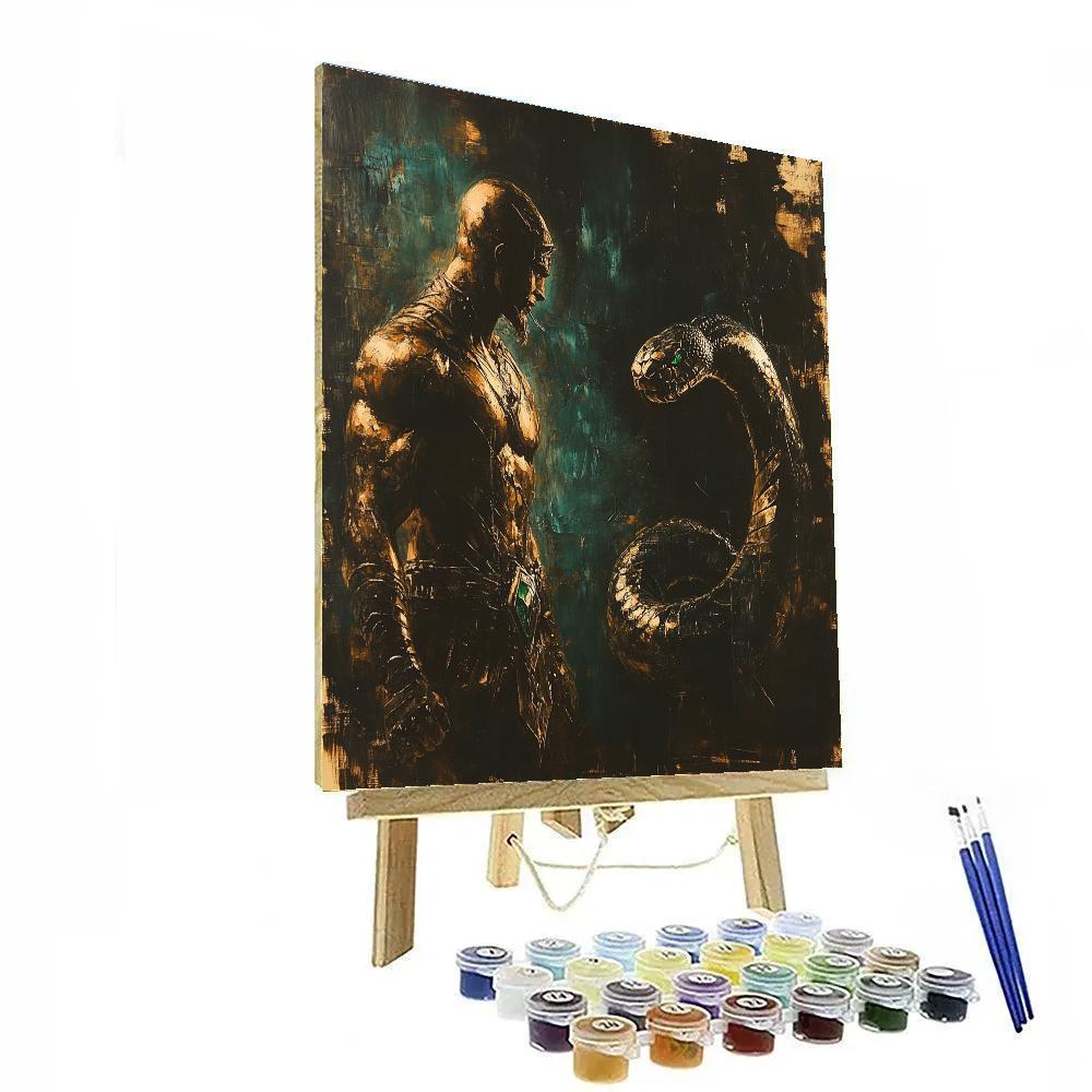 Franz Von Stuck Inspired Warrior And Serpent Painting by numbers kit