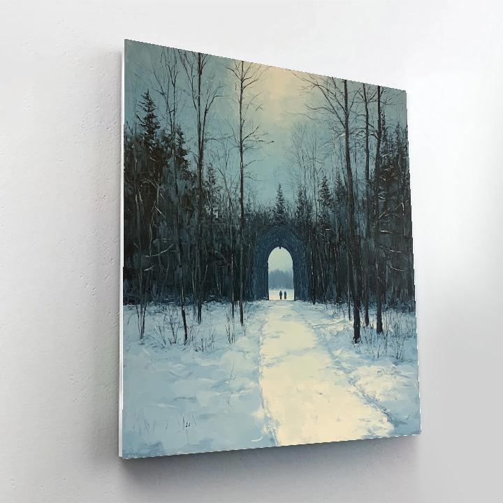 Caspar David Friedrich Inspired Winter Cathedral Walk Paint by numbers art
