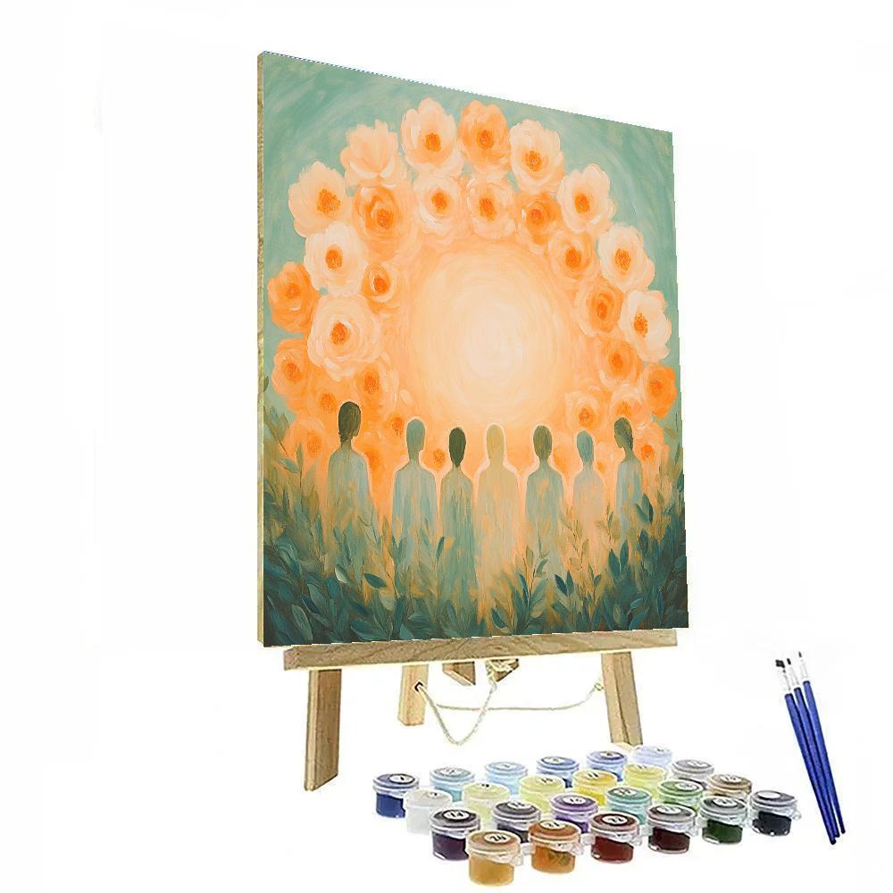 Philipp Otto Runge Inspired Morning Flowers Allegory DIY paint by numbers