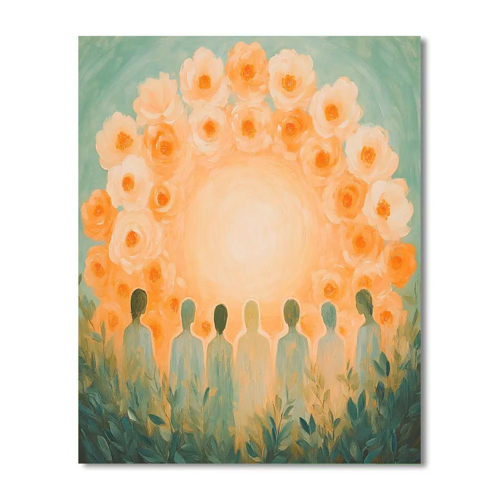 Philipp Otto Runge Inspired Morning Flowers Allegory DIY paint by numbers