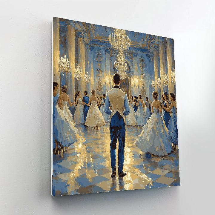 Prince Charming Ballroom Bow Disney paint by number