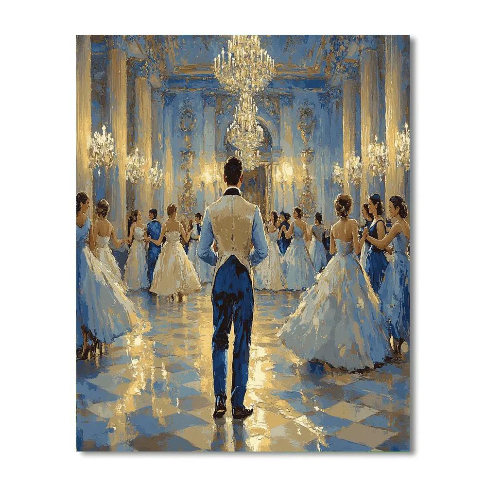 Prince Charming Ballroom Bow Disney paint by number