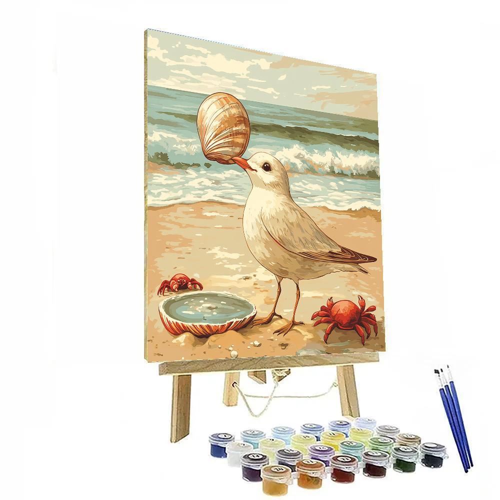 Scuttle Beach Discovery Disney Number painting