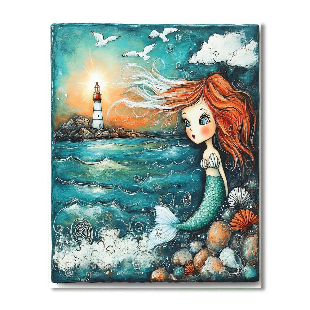 Ariel Surface Gaze Disney paint by color
