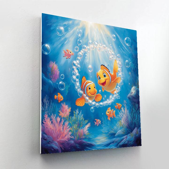 Flounder Bubble Game Disney DIY paint by numbers