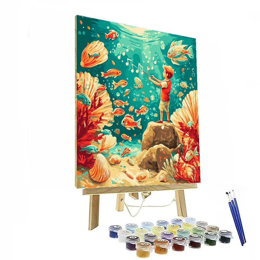 Sebastian Conducting Coral Choir Disney painting number kit