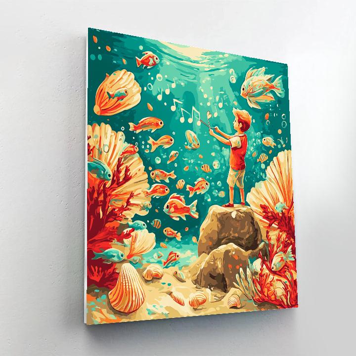 Sebastian Conducting Coral Choir Disney painting number kit