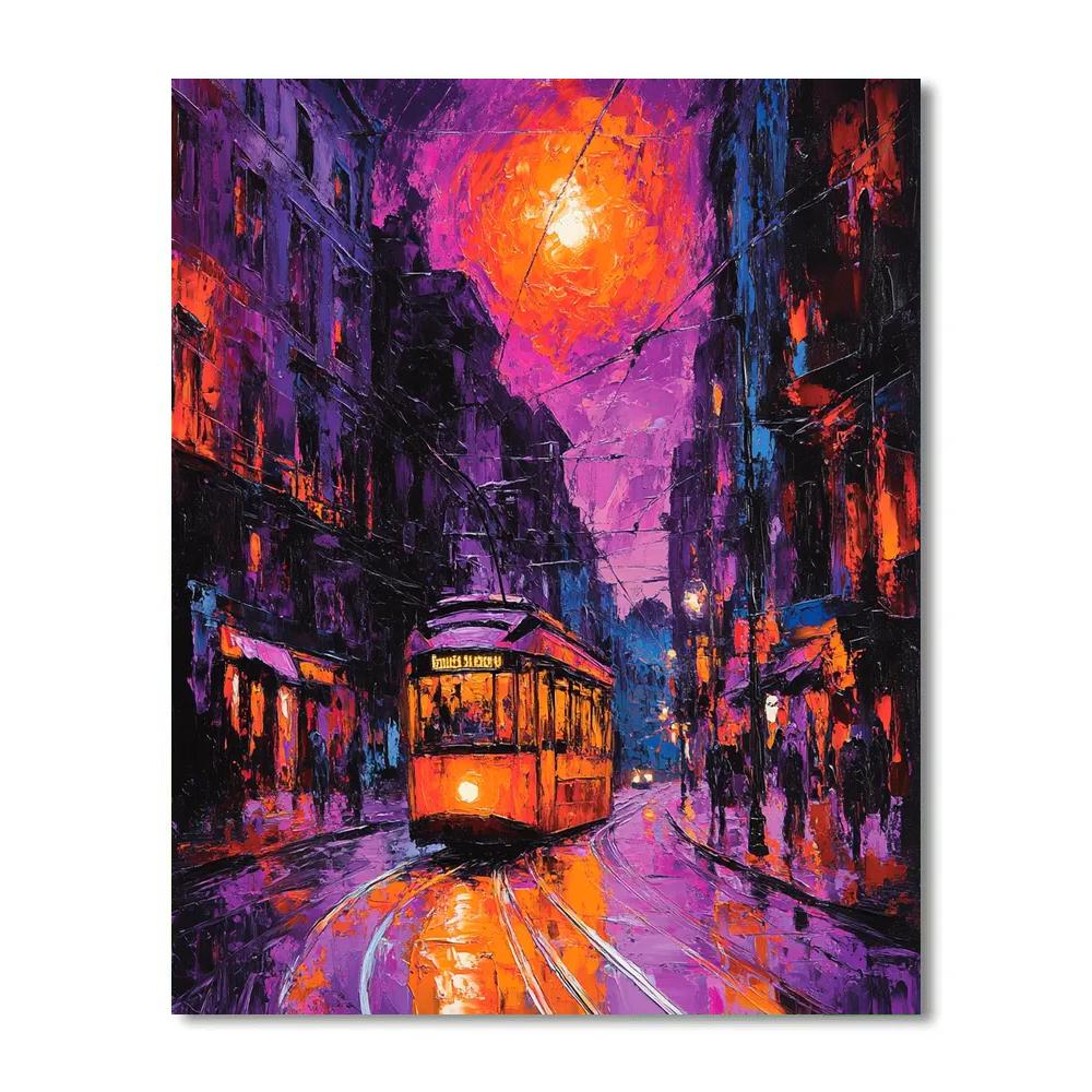 Marianne Von Werefkin Inspired Night Tram Paint by numbers art