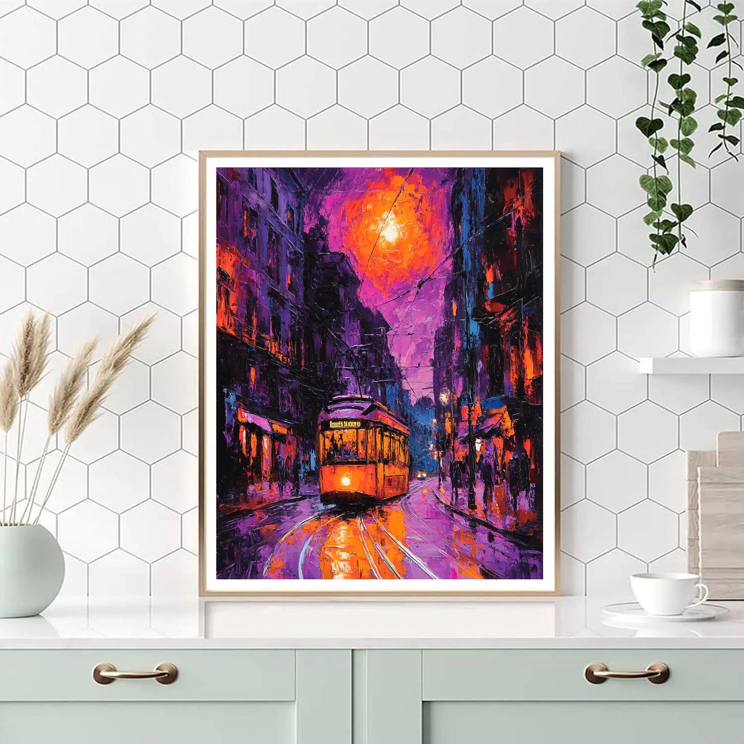 Marianne Von Werefkin Inspired Night Tram Paint by numbers art