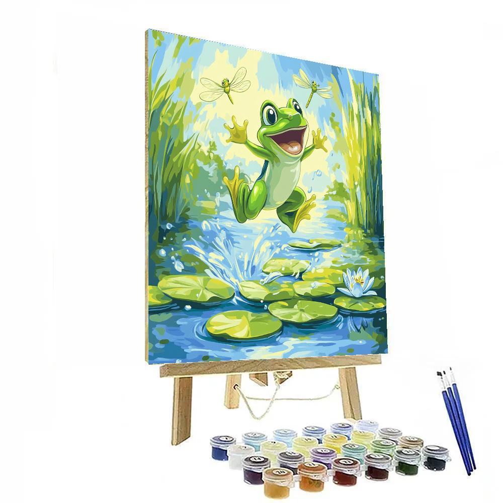 Naveen Frog Pond Leap Disney Paint by numbers art