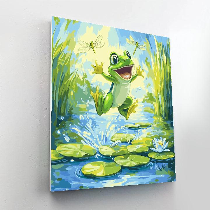 Naveen Frog Pond Leap Disney Paint by numbers art