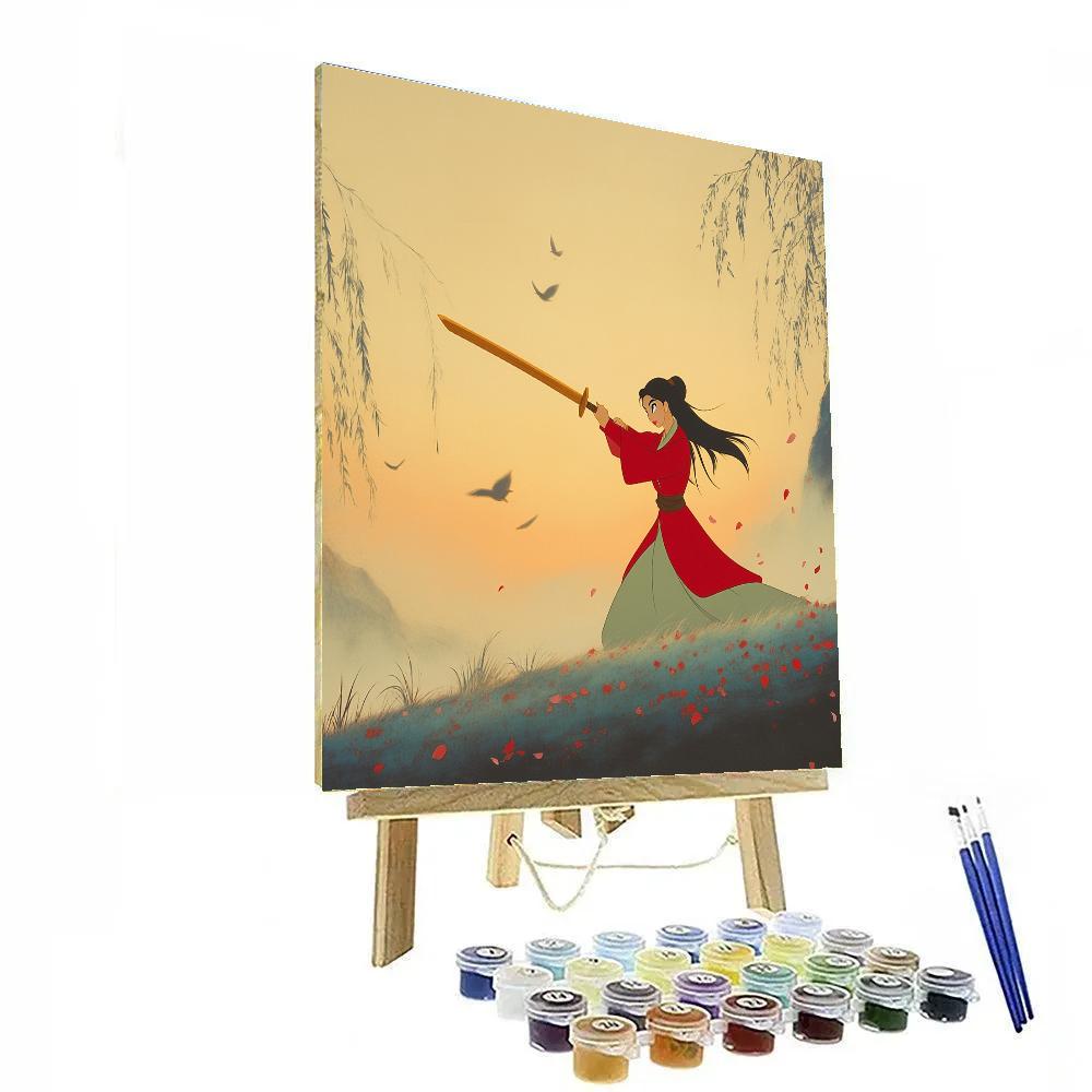 Mulan Brave Dawn Practice Disney Paint by numbers kits