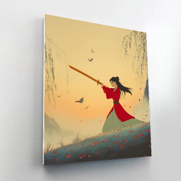 Mulan Brave Dawn Practice Disney Paint by numbers kits