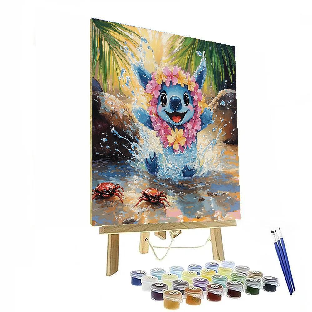 Stitch Island Splash Disney paint by color