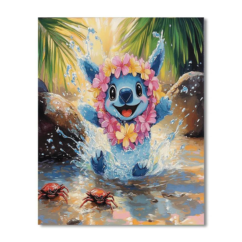 Stitch Island Splash Disney paint by color