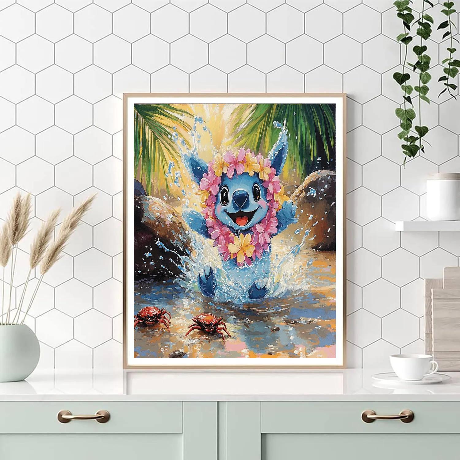 Stitch Island Splash Disney paint by color